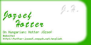 jozsef hotter business card